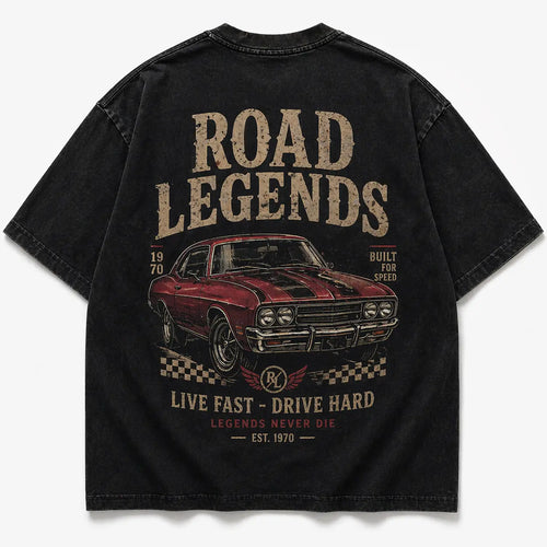 Handmade Cotton Oversized T-Shirt — Vintage Retro Streetwear Retro Fashion