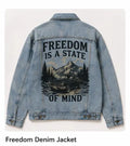 Freedom Denim Jacket Retro Fashion